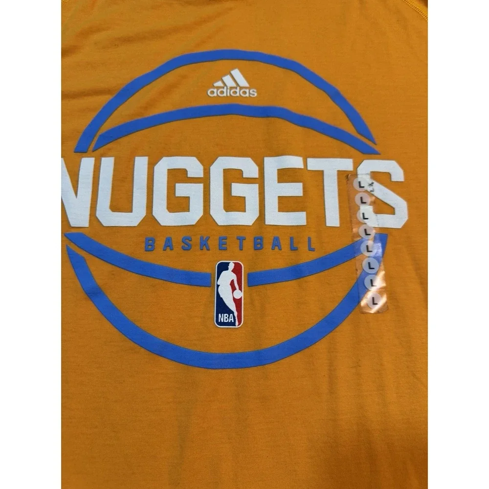 Adidas Denver Nuggets Performance T‎ Shirt NBA Basketball Size L NWOT